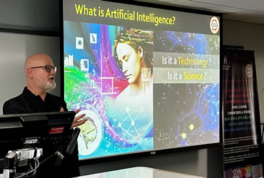 Skupin gives Geography Colloquium on AI